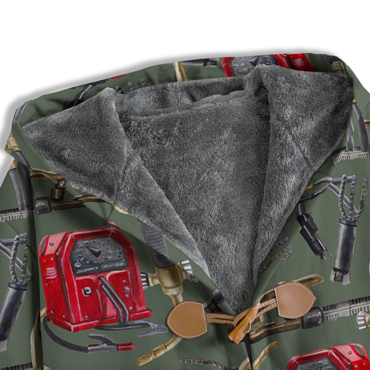 Machine Welding Print Pattern Men's Windbreaker Jacket-grizzshop