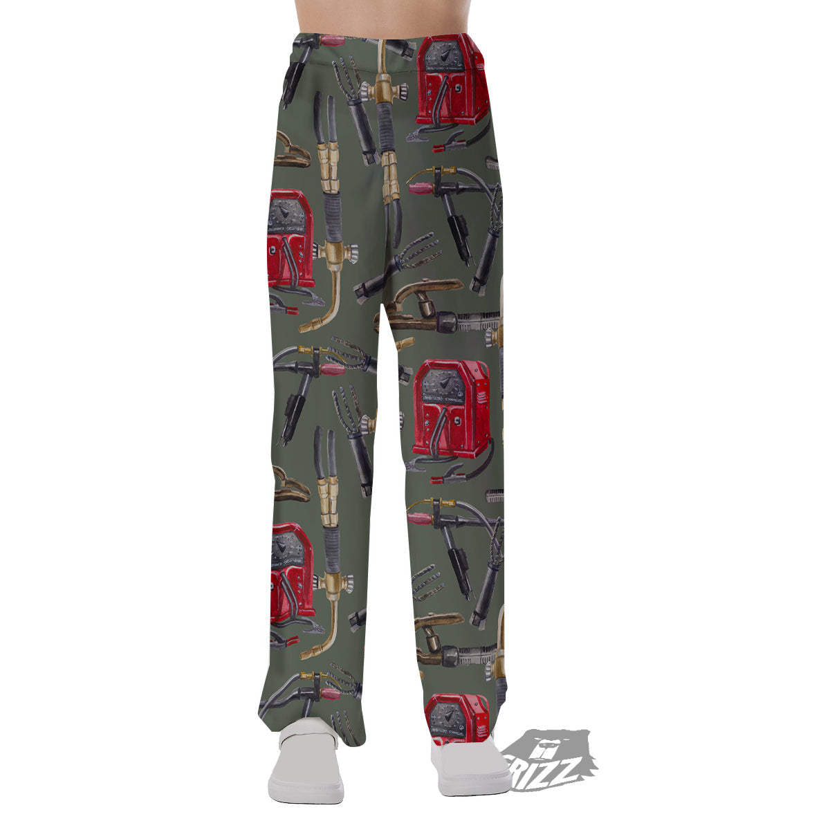 Machine Welding Print Pattern Pajama Pants-grizzshop
