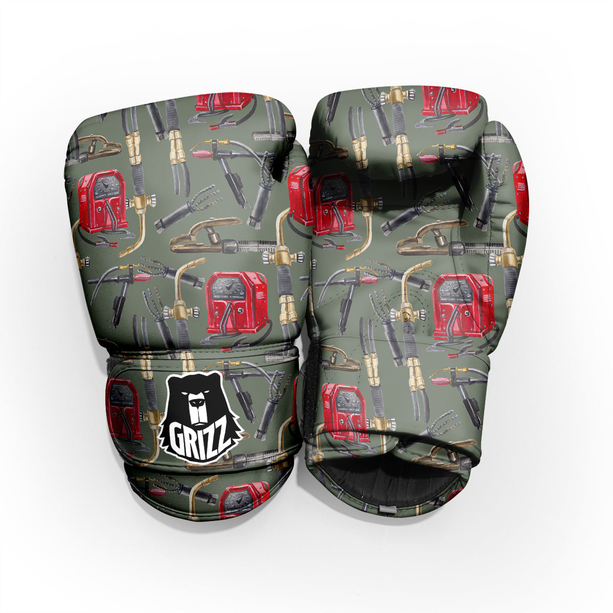 Machine Welding Print Pattern Sparring Gloves-grizzshop