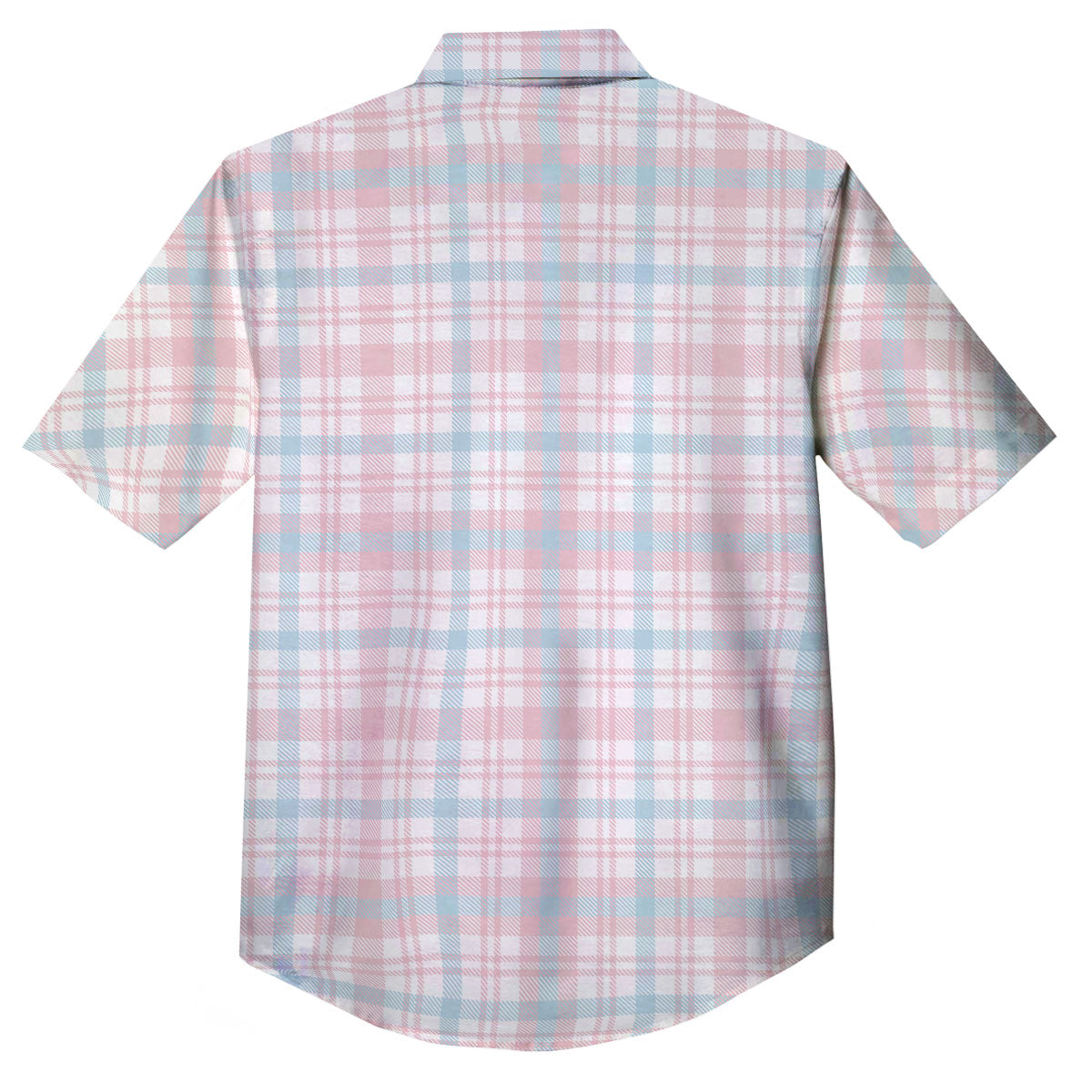 Madras Pastel Print Pattern Button Up Shirt-grizzshop
