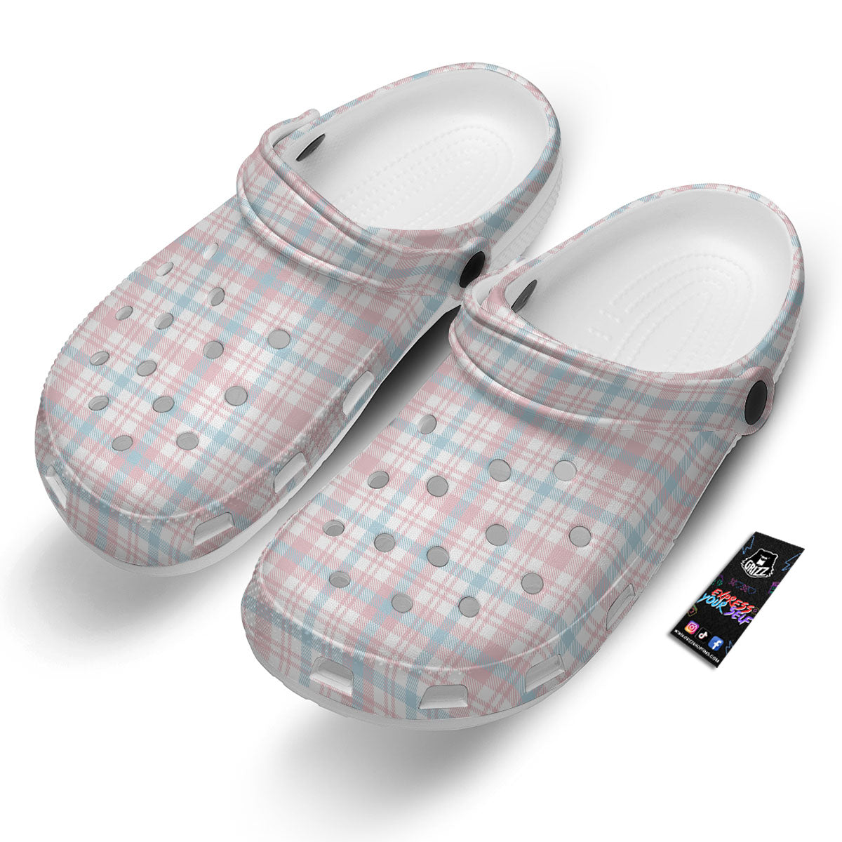 Madras Pastel Print Pattern Clog-grizzshop