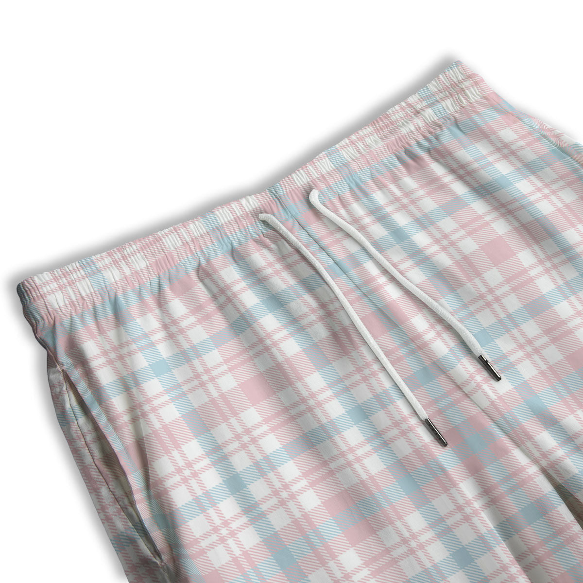 Madras Pastel Print Pattern Men's Athletic Shorts