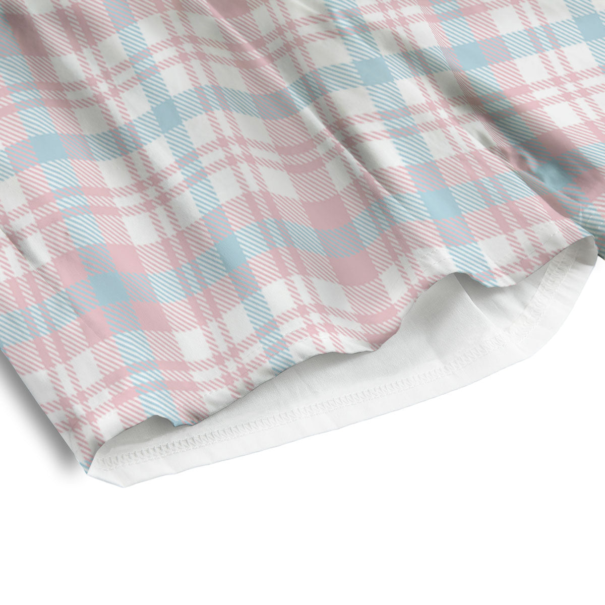 Madras Pastel Print Pattern Men's Athletic Shorts