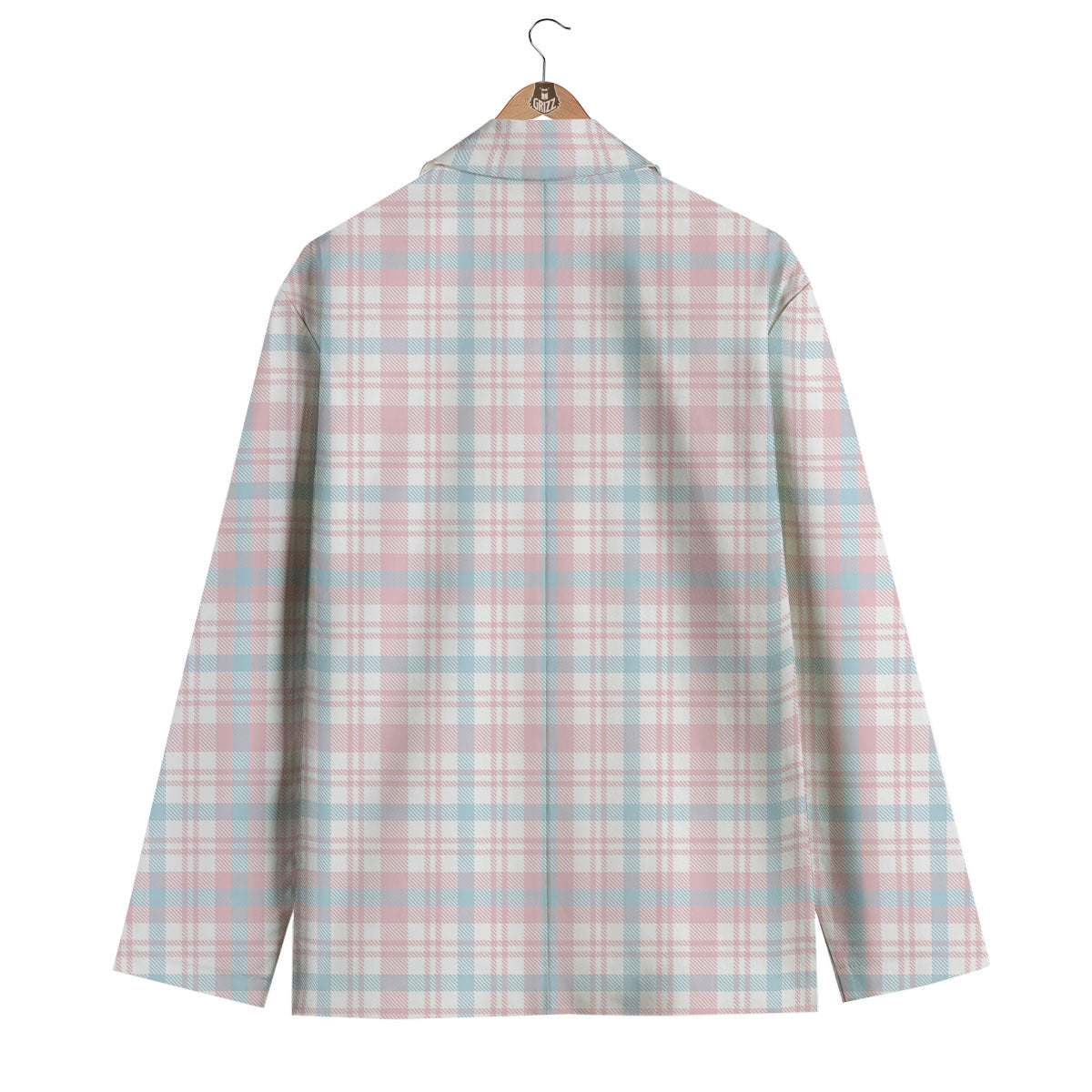 Madras Pastel Print Pattern Men's Blazer-grizzshop
