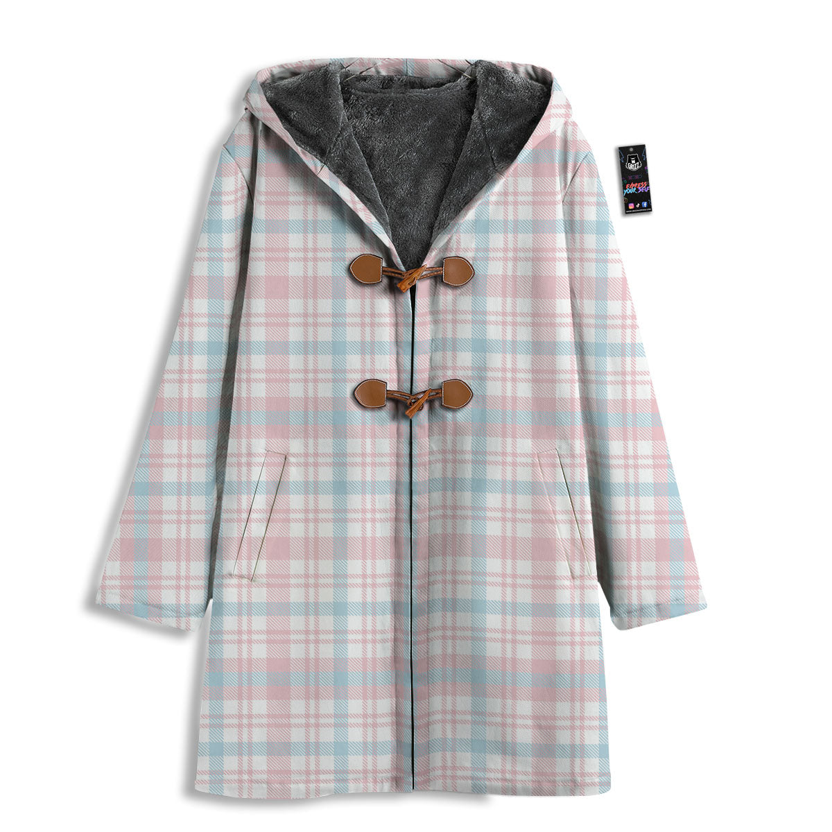 Madras Pastel Print Pattern Men's Windbreaker Jacket-grizzshop