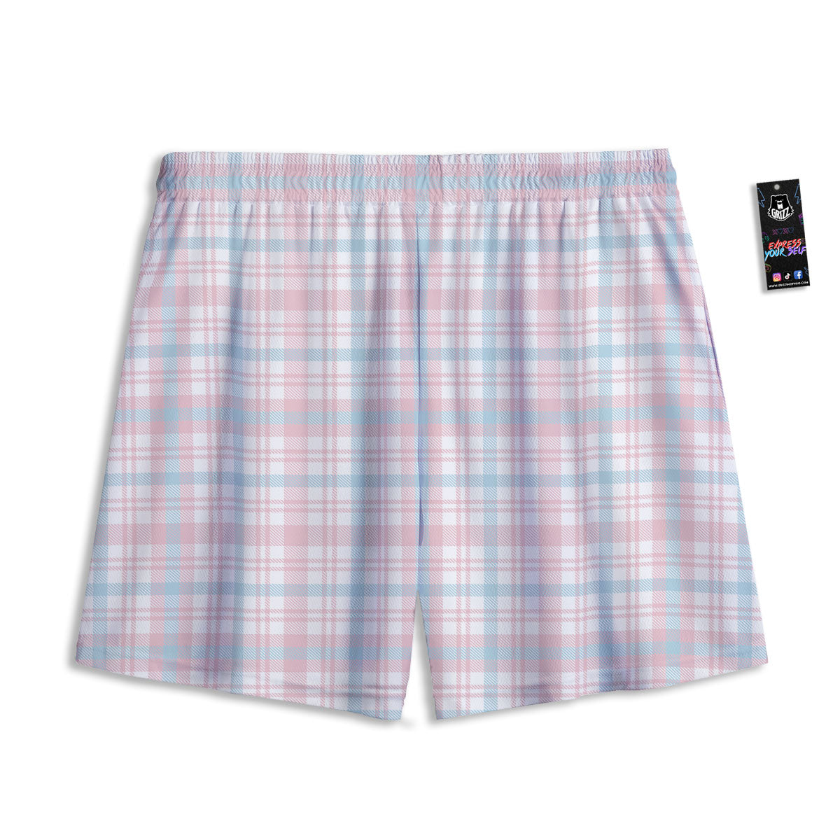 Madras Pastel Print Pattern Mesh Shorts