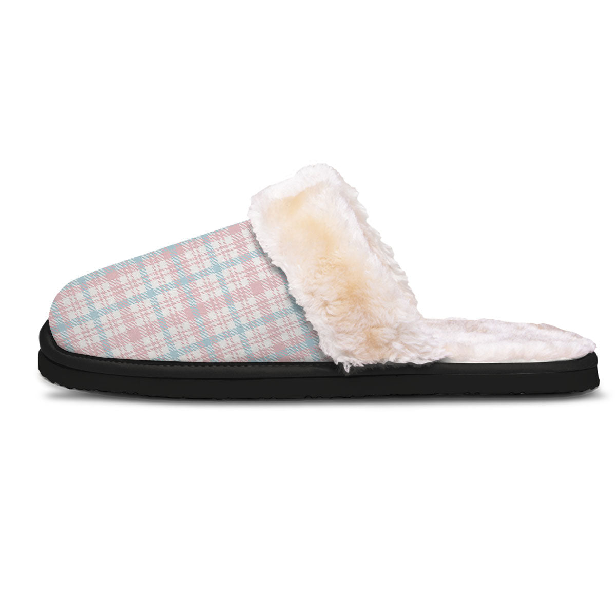 Madras Pastel Print Pattern Slippers-grizzshop