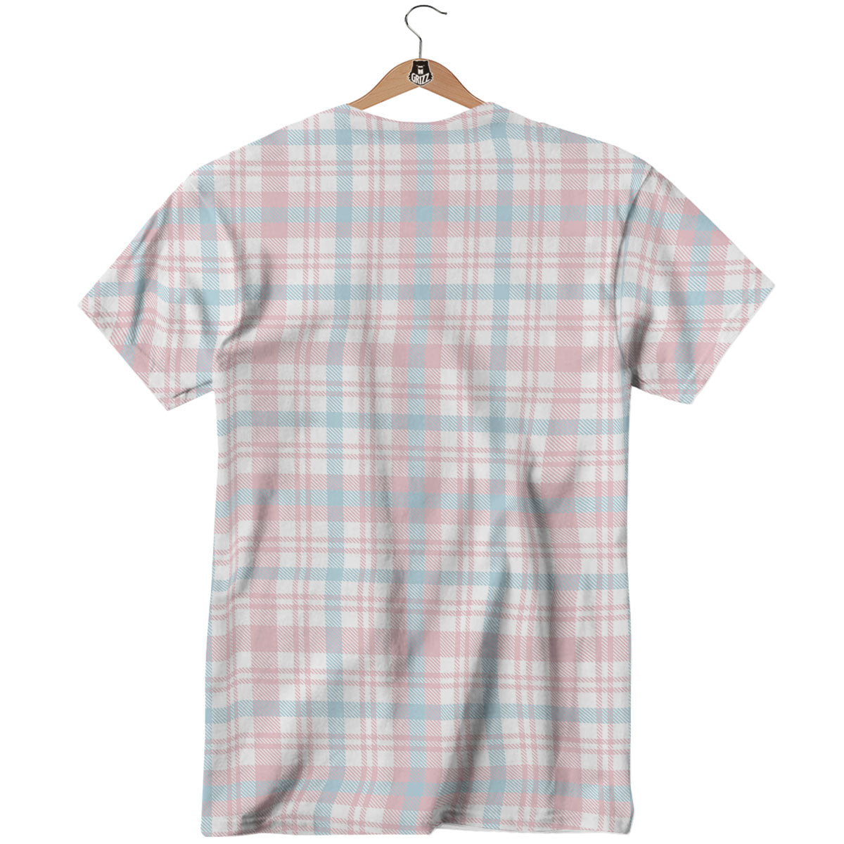 Madras Pastel Print Pattern T-Shirt-grizzshop