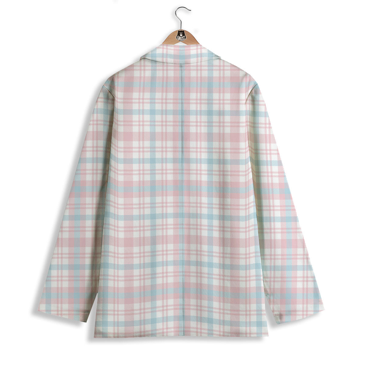 Madras Pastel Print Pattern Women's Blazer-grizzshop