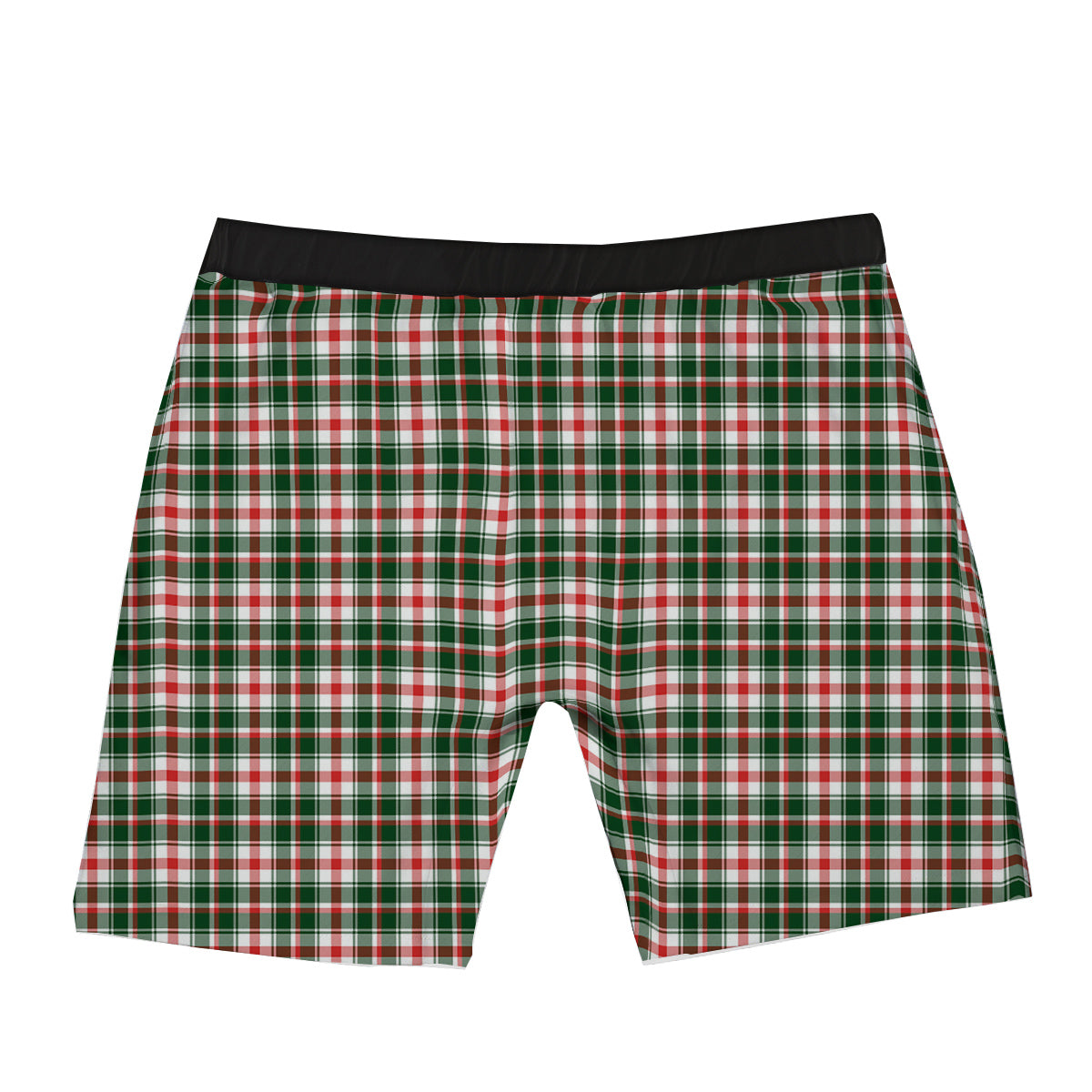 Madras Plaid Christmas Print Boxer Briefs-grizzshop