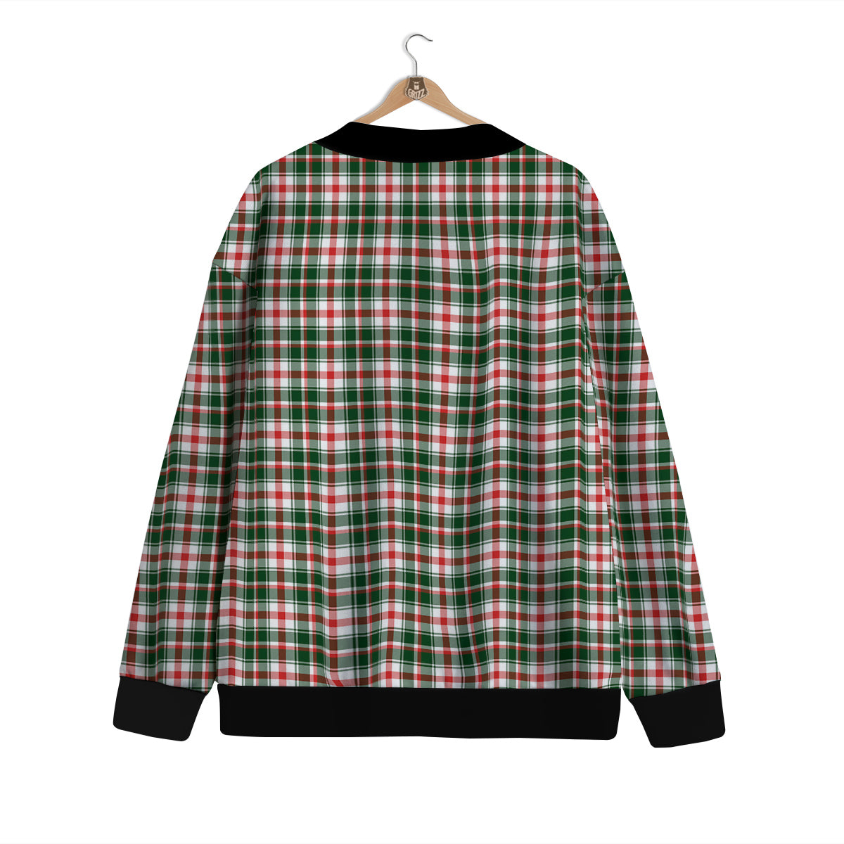 Madras Plaid Christmas Print Cardigan-grizzshop