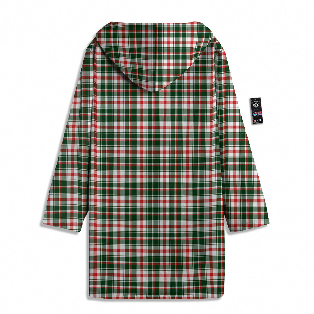 Madras Plaid Christmas Print Men's Windbreaker Jacket-grizzshop