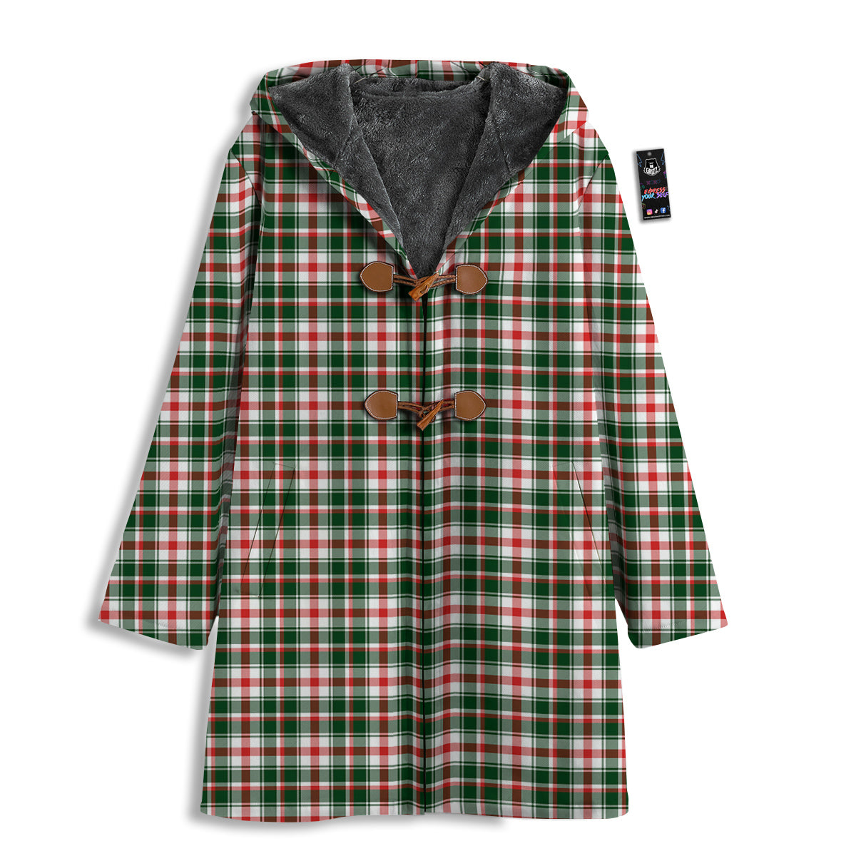 Madras Plaid Christmas Print Men's Windbreaker Jacket-grizzshop