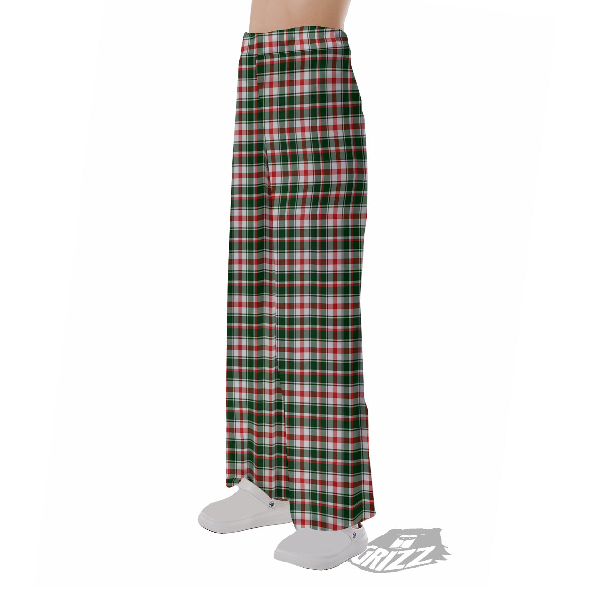 Madras Plaid Christmas Print Pajama Pants-grizzshop