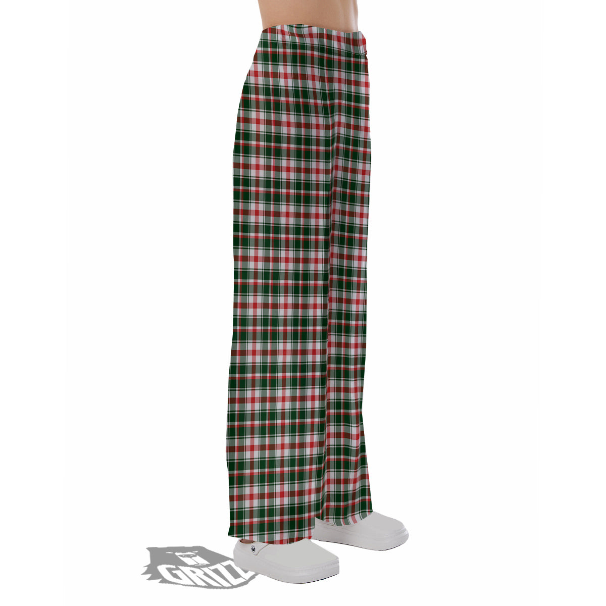 Madras Plaid Christmas Print Pajama Pants-grizzshop