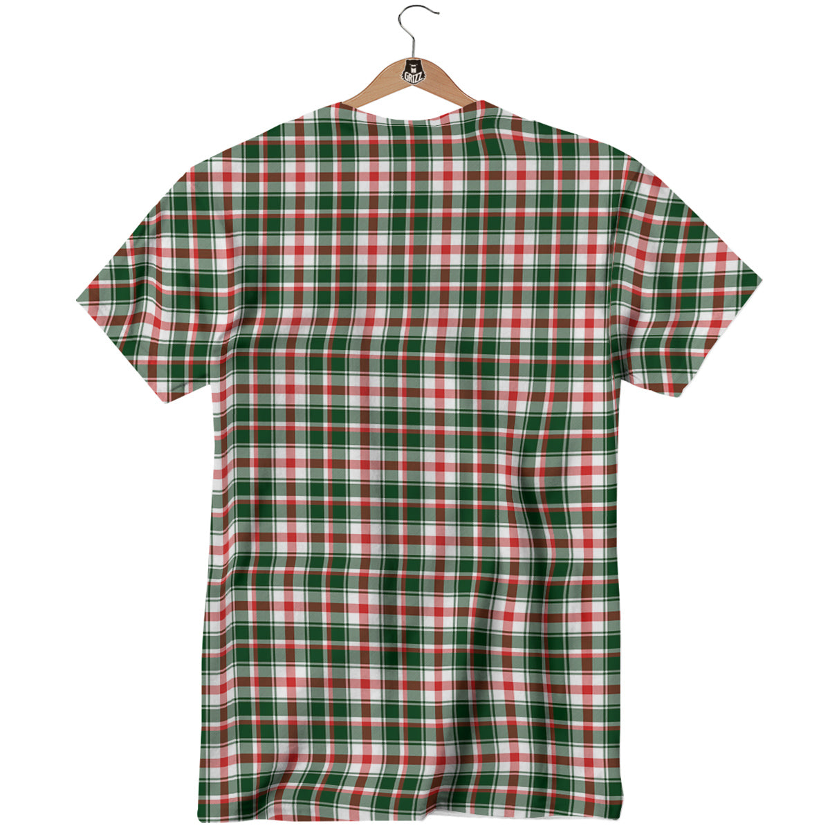 Madras Plaid Christmas Print T-Shirt-grizzshop