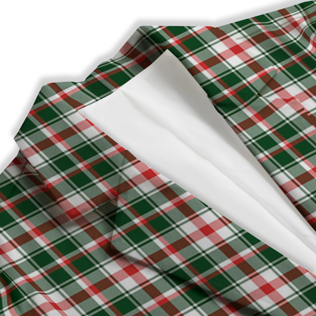 Madras Plaid Christmas Print Women's Blazer-grizzshop