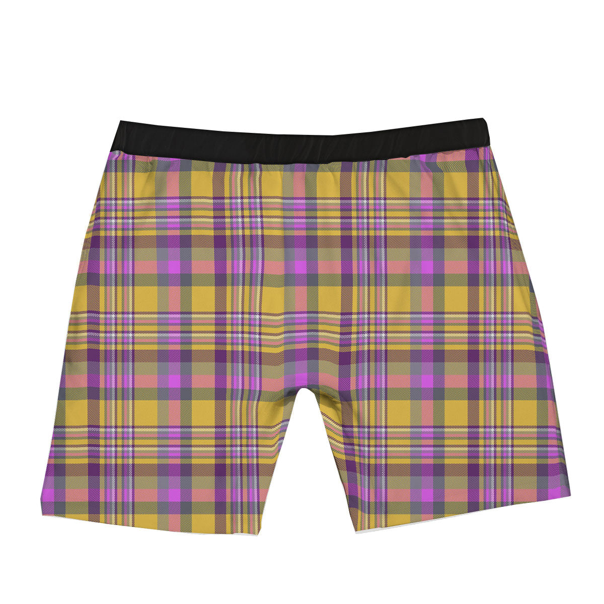 Madras Plaid Orange And Purple Print Pattern Boxer Briefs-grizzshop