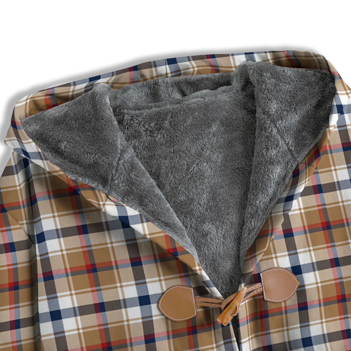Madras Plaid Red Blue And Beige Print Men's Windbreaker Jacket-grizzshop
