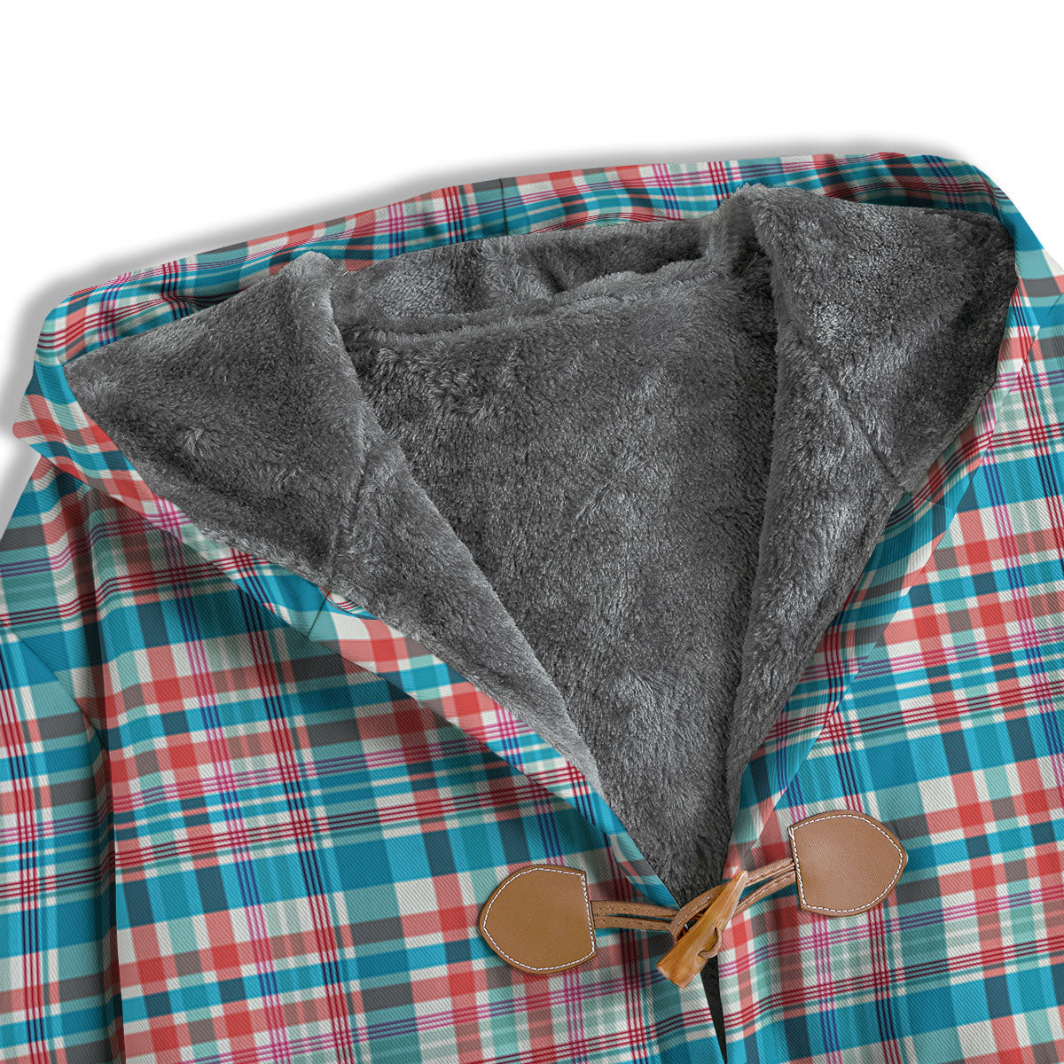 Madras Red And Blue Print Pattern Men's Windbreaker Jacket-grizzshop