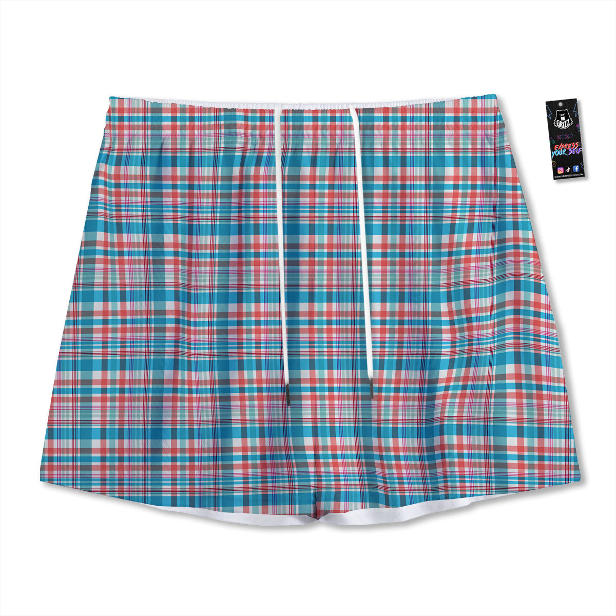 Koala Grey Print Pattern Mesh Shorts