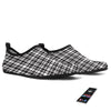 Madras White And Black Print Pattern Water Shoes-grizzshop