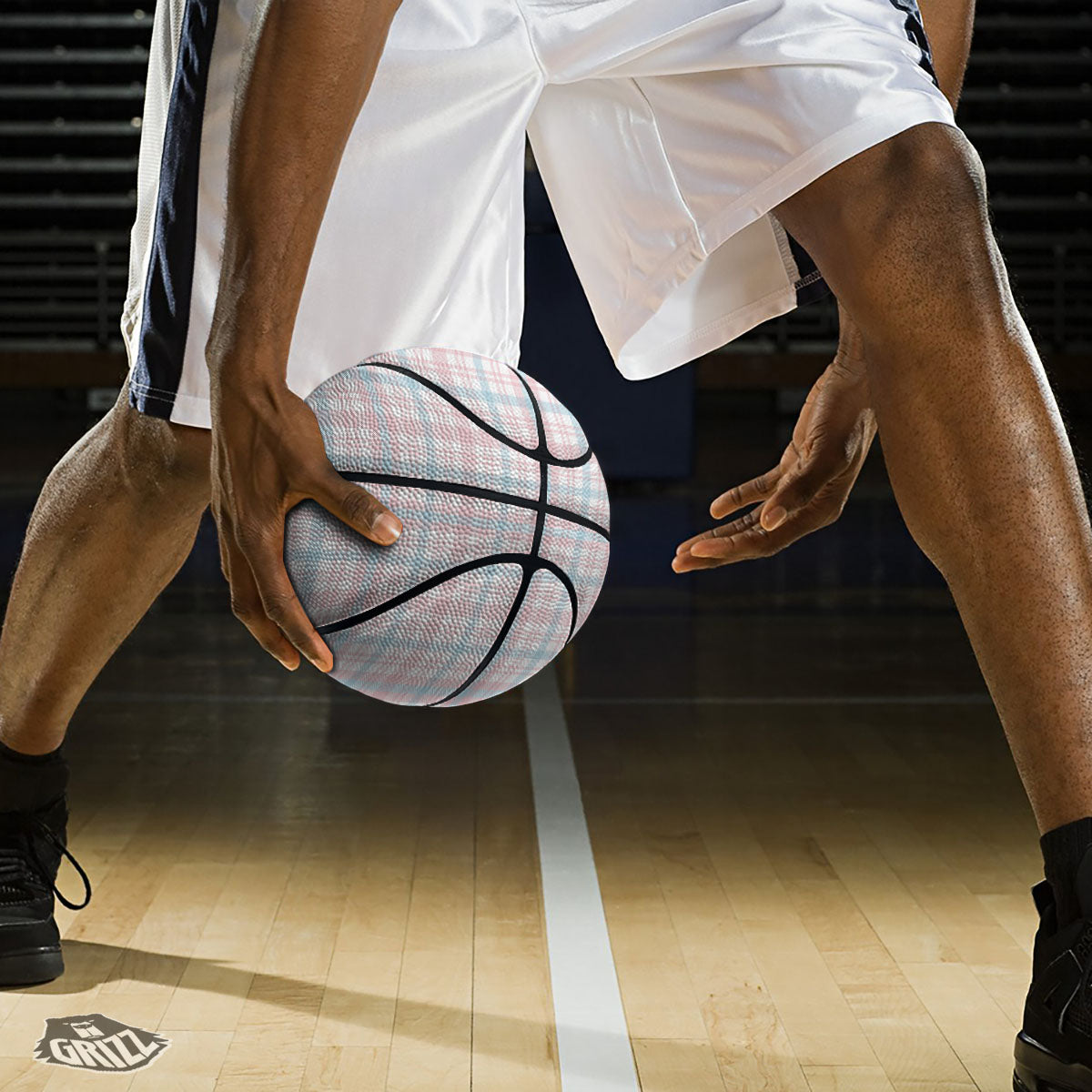 Madras Pastel Print Pattern Basketball