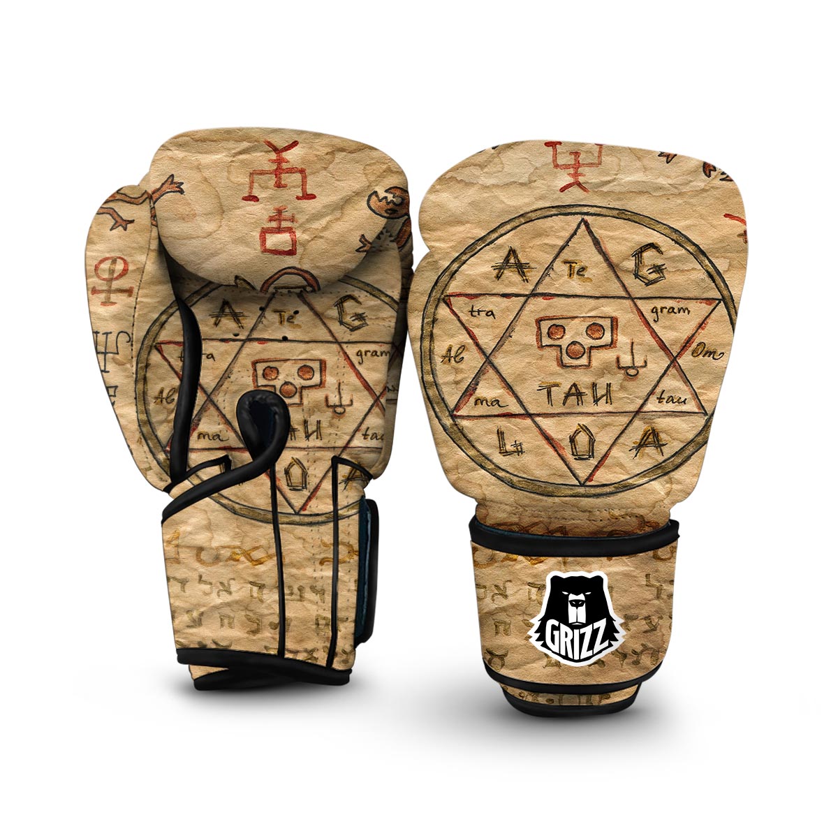 Magic Book Pentacle Witch Boxing Gloves-grizzshop