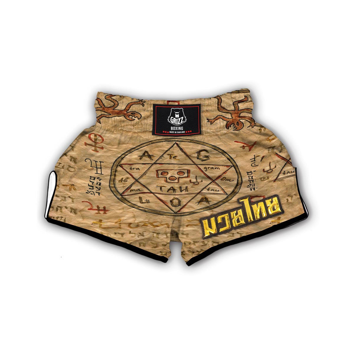 Magic Book Pentacle Witch Muay Thai Boxing Shorts-grizzshop