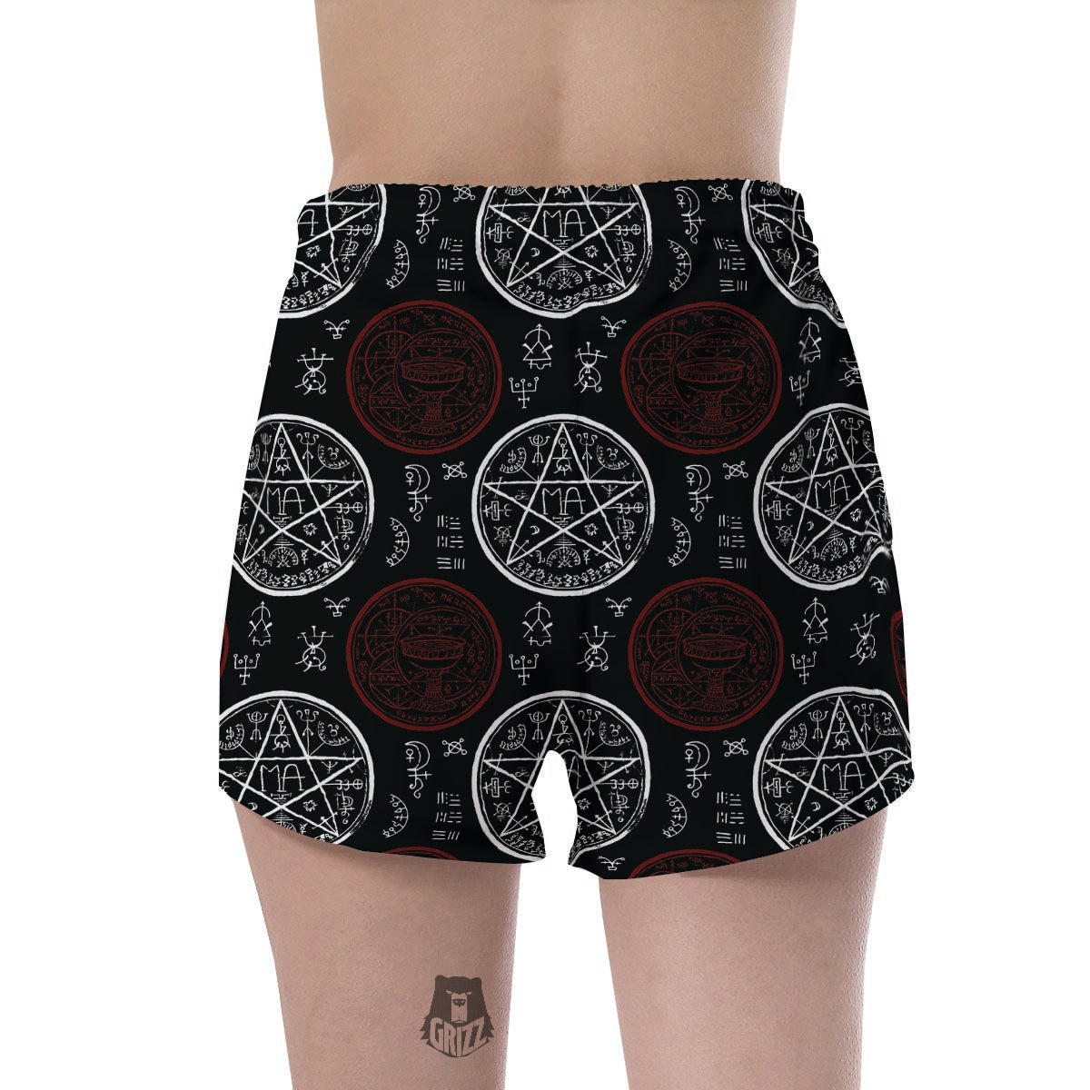 Magic Pentagram Gothic Witch Women's Shorts-grizzshop