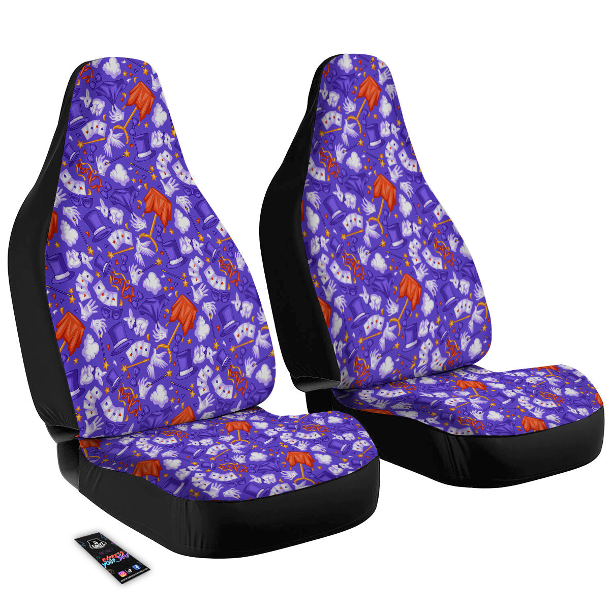 Magician Purple Show Print Pattern Car Seat Covers-grizzshop