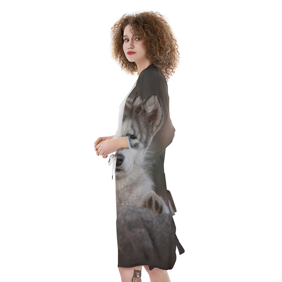 Malamute Alaskan Cute Print Kimono-grizzshop
