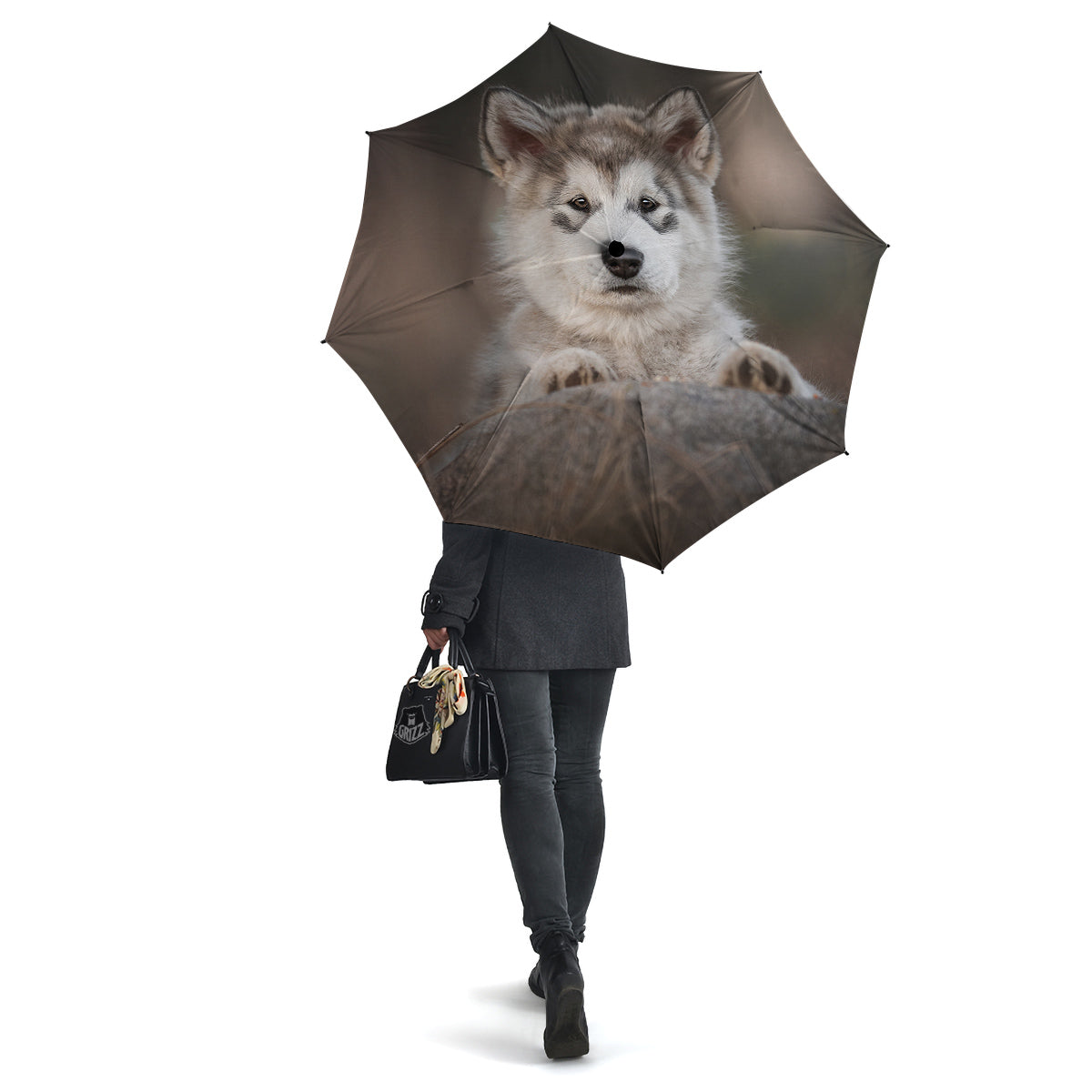Malamute Alaskan Cute Print Umbrella-grizzshop