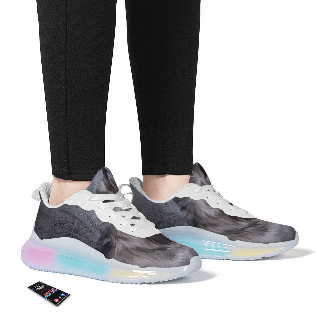Malamute Alaskan Vintage Print Running Sneakers-grizzshop