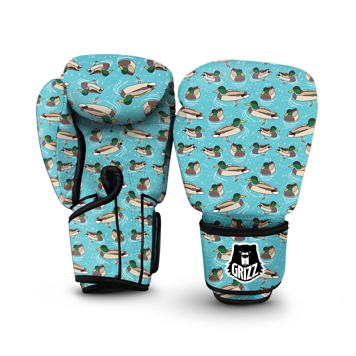 Mallard Duck Pattern Print Boxing Gloves-grizzshop