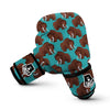 Mammoth Blue Pattern Print Boxing Gloves-grizzshop