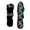 Mammoth Blue Pattern Print Muay Thai Shin Guards-grizzshop