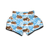 Mammoth Ice Age Pattern Print Muay Thai Boxing Shorts-grizzshop