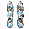 Mammoth Ice Age Pattern Print Muay Thai Shin Guards-grizzshop