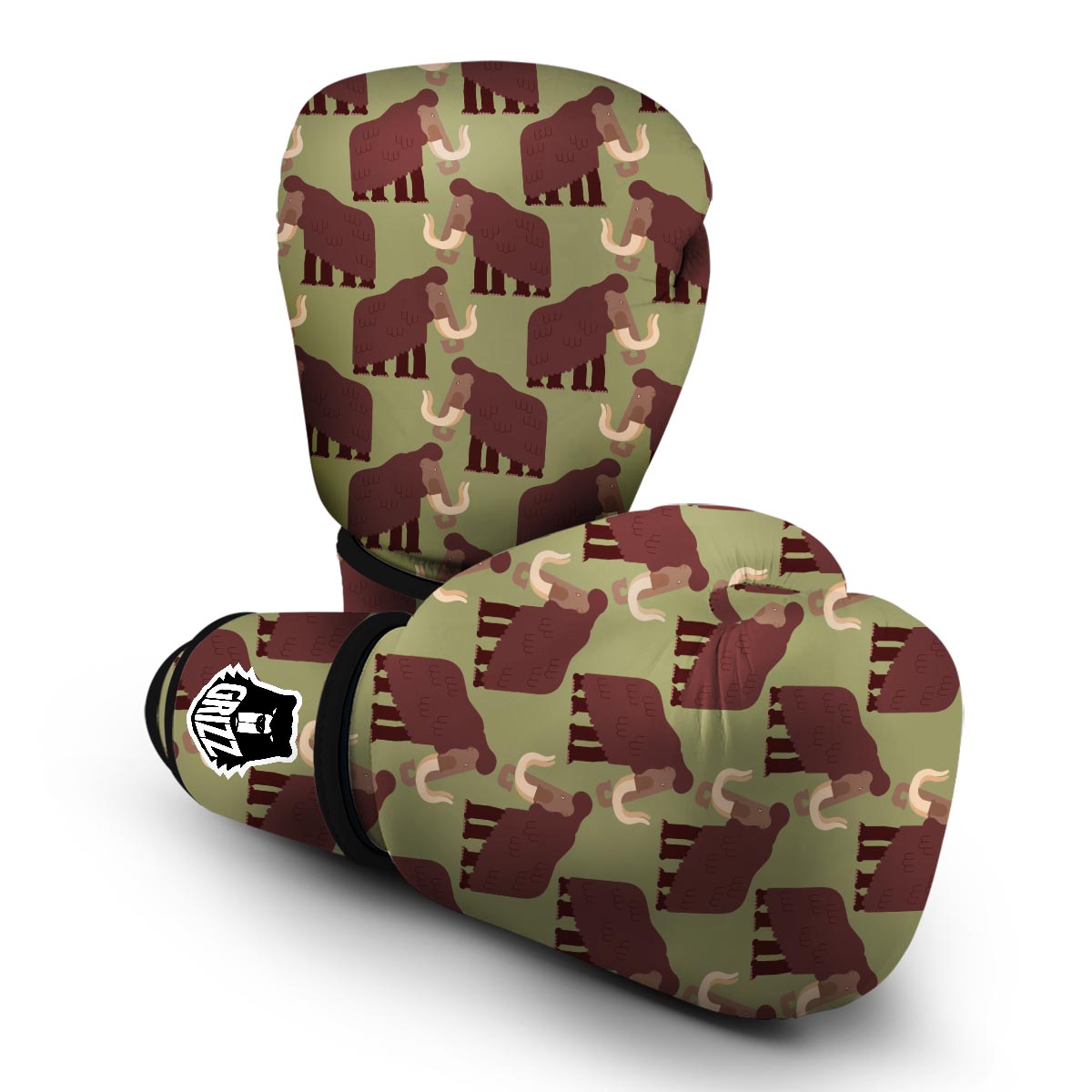 Mammoth Print Pattern Boxing Gloves-grizzshop