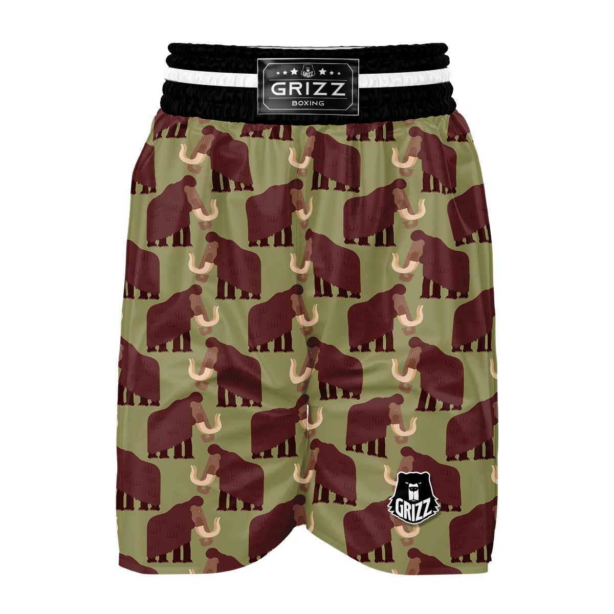 Mammoth Print Pattern Boxing Shorts-grizzshop