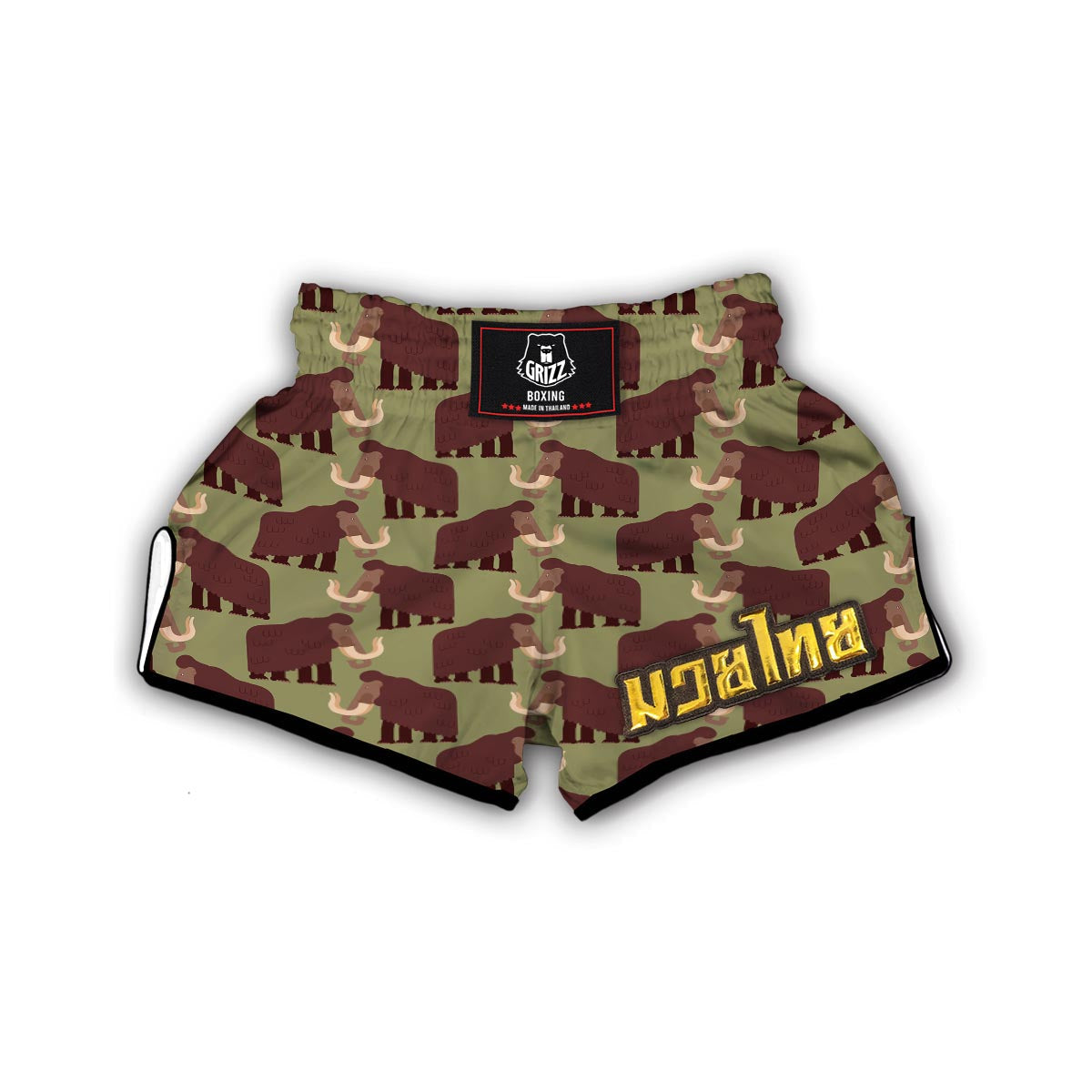 Mammoth Print Pattern Muay Thai Boxing Shorts-grizzshop