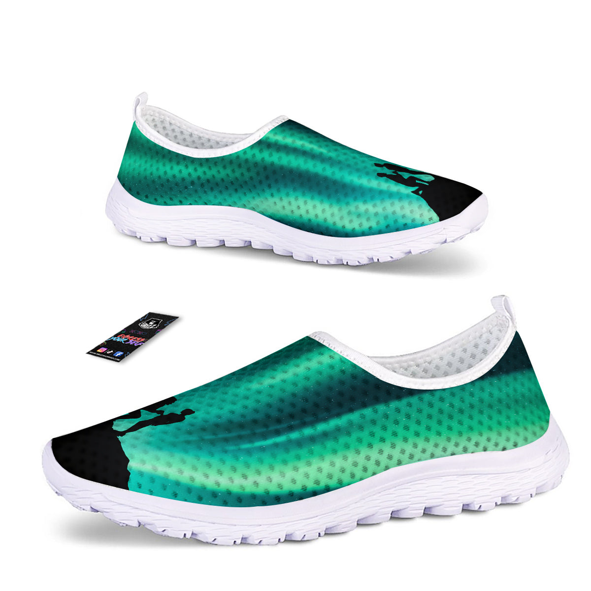 Man Making Marriage With Northern Lights Print Nurse Shoes-grizzshop