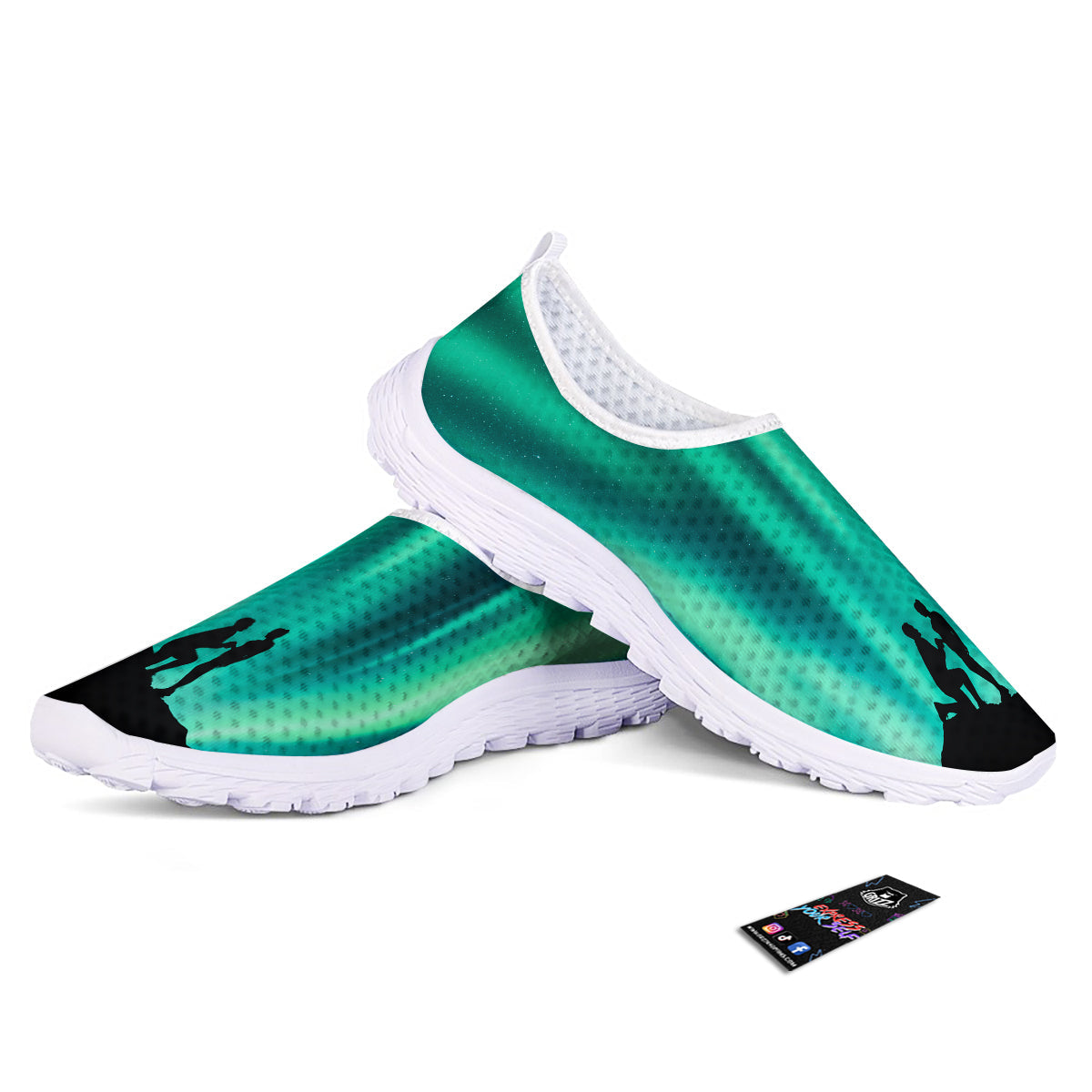 Man Making Marriage With Northern Lights Print Nurse Shoes-grizzshop