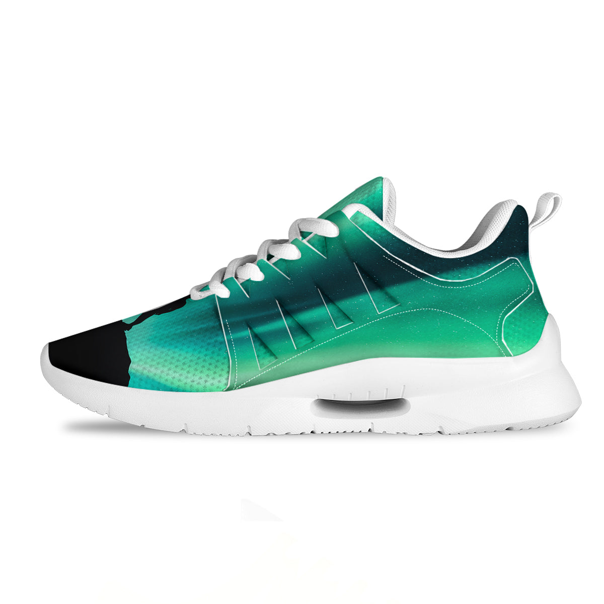 Man Making Marriage With Northern Lights Print Tennis Shoes-grizzshop