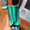 Man Making Marriage With Northern Lights Print Tumbler-grizzshop