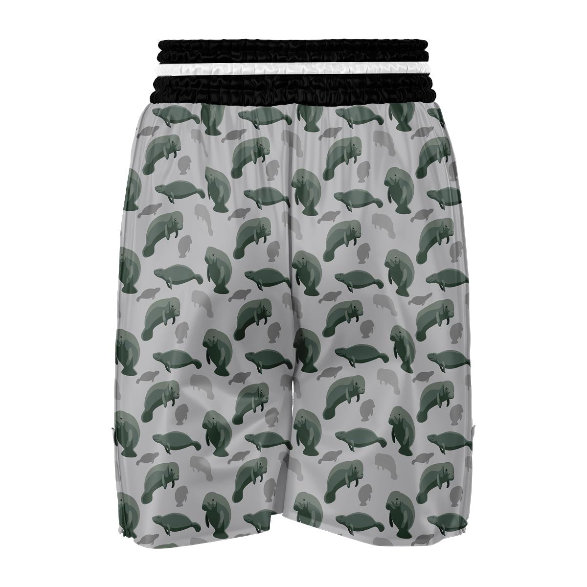 Manatee Print Pattern Boxing Shorts-grizzshop