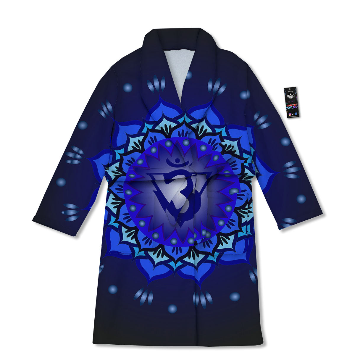 Mandala Ajna Chakra Print Bathrobe-grizzshop