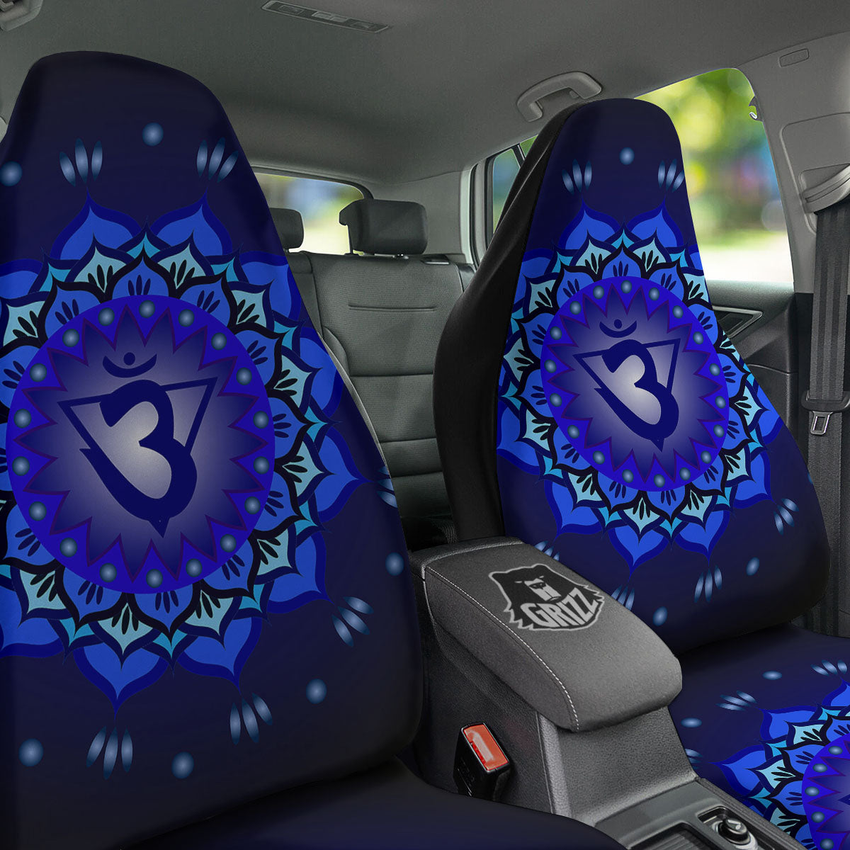 Mandala Ajna Chakra Print Car Seat Covers-grizzshop