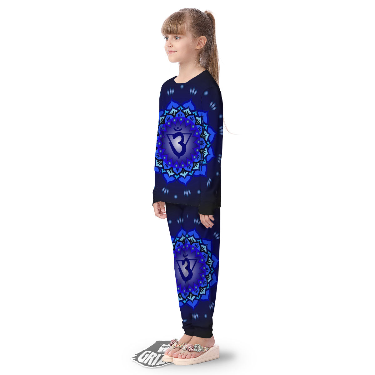 Mandala Ajna Chakra Print Kid's Pajamas-grizzshop
